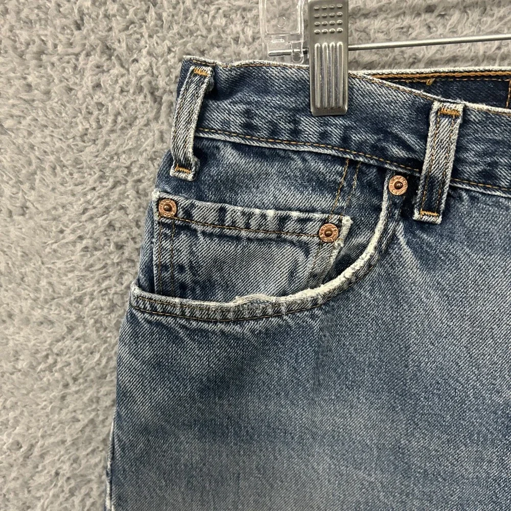 Vintage Levis Jeans Mens 36x34 Blue Denim 505 Straight Leg Light Wash 90s Adult